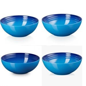 Le Creuset Set Of 4 Vancouver 16cm Cereal Bowls- Azure Blue
